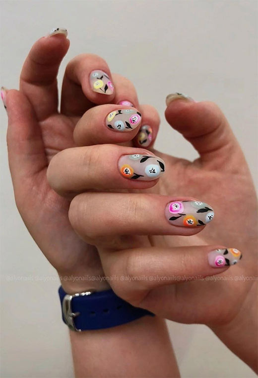 53 Stunning Flower Nail Designs for Every Season | Nail Art Ideas