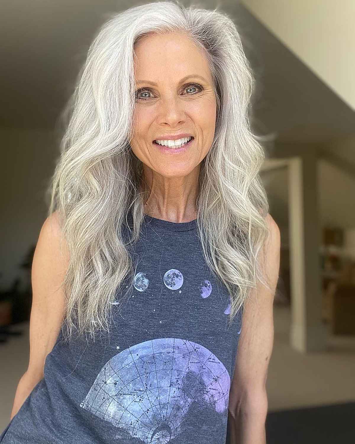 Elegant Long Hairstyles for Women Over 60 with Thick Hair | Victoria Hernandez