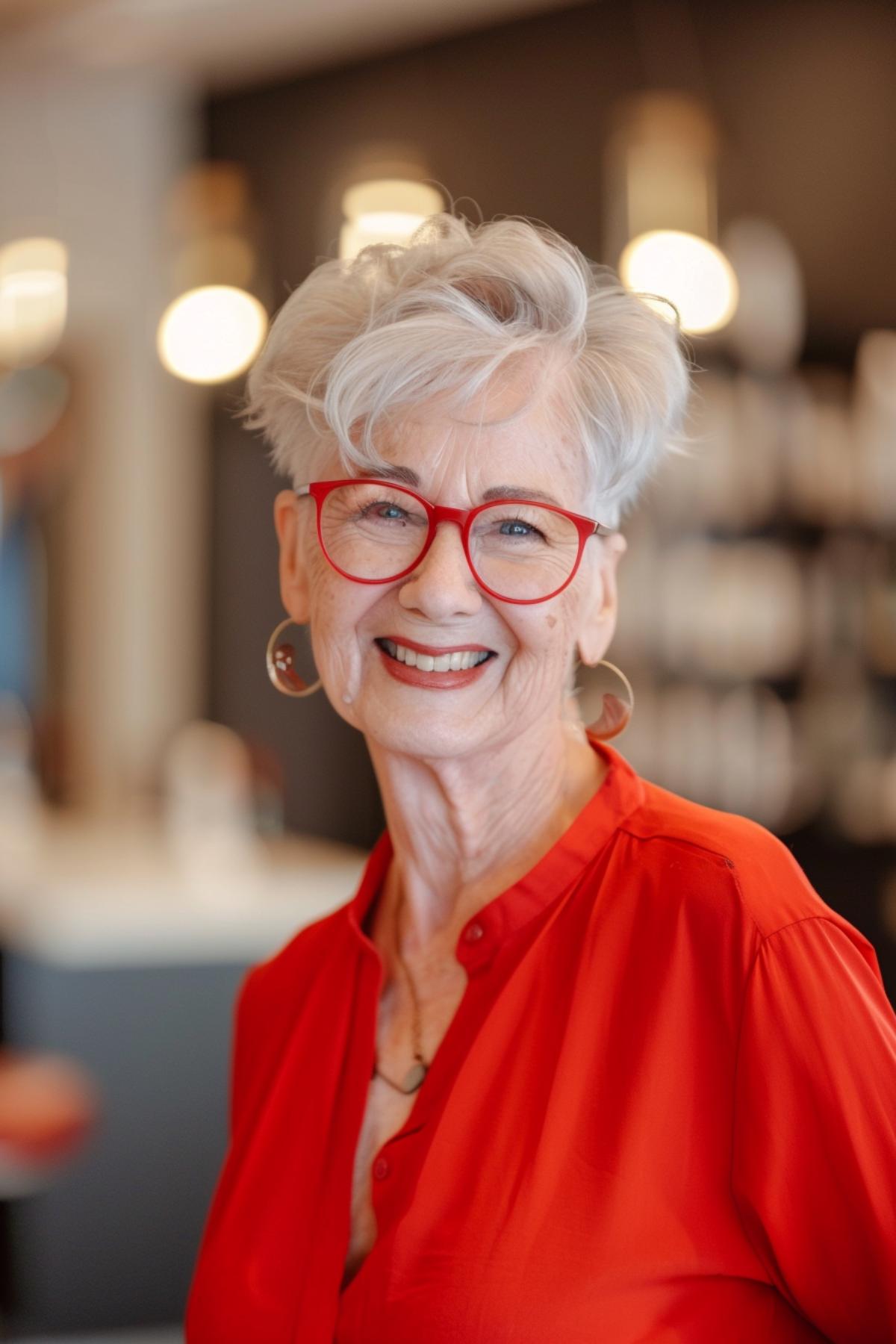 Stylish Pixie Cuts for Women Over 70 with Glasses | 2026 Trends