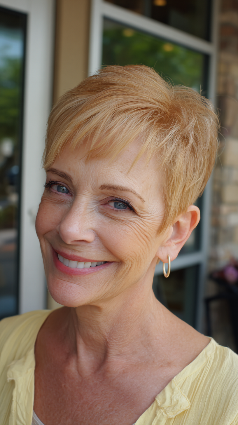 Volume & Style: 50 Pixie Cuts for Women Over 60 with Fine Hair