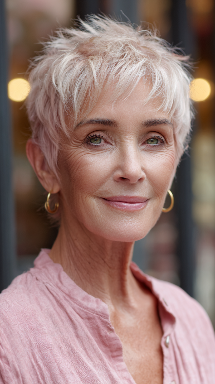 Volume & Style: 50 Pixie Cuts for Women Over 60 with Fine Hair