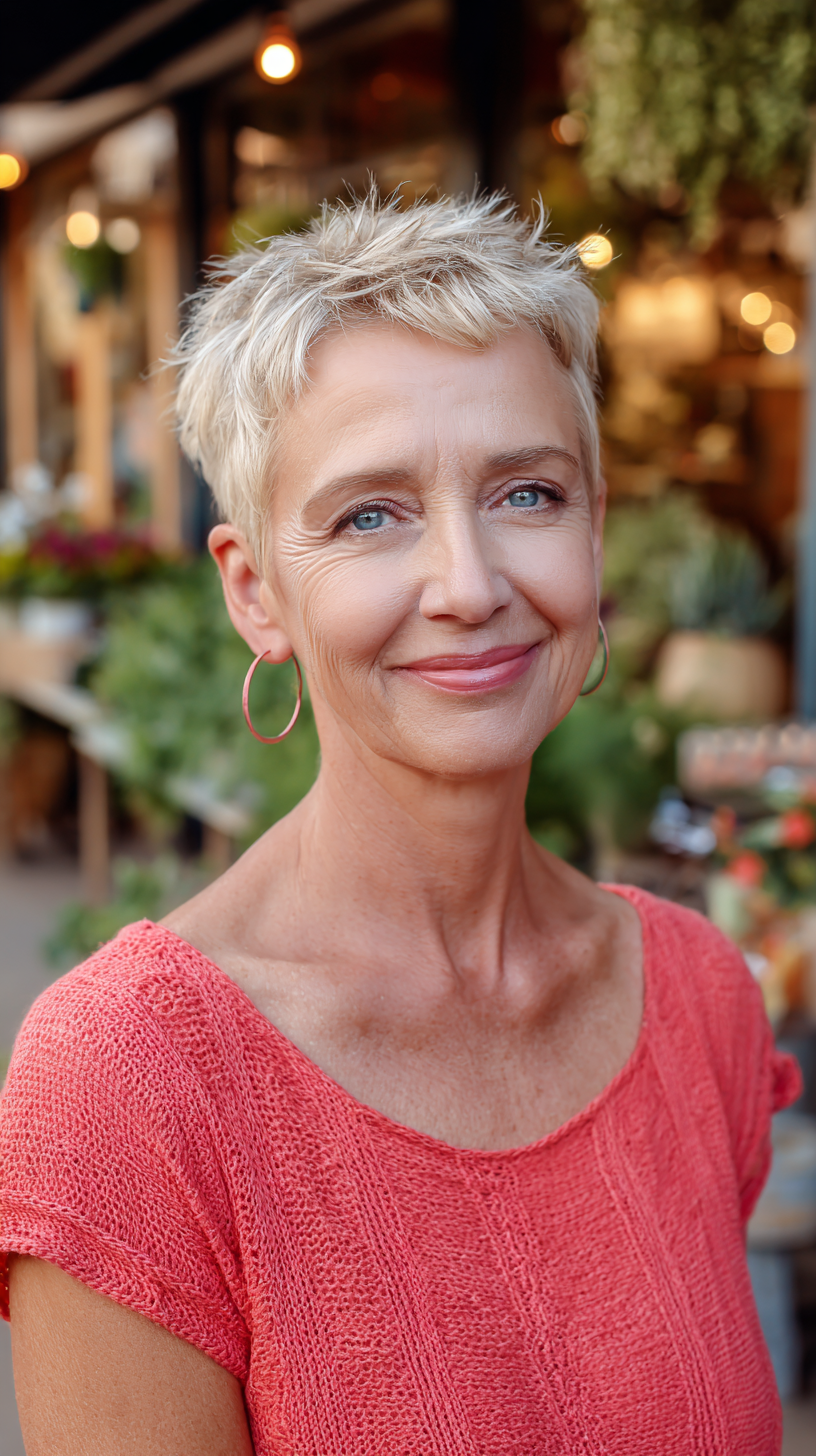 Volume & Style: 50 Pixie Cuts for Women Over 60 with Fine Hair