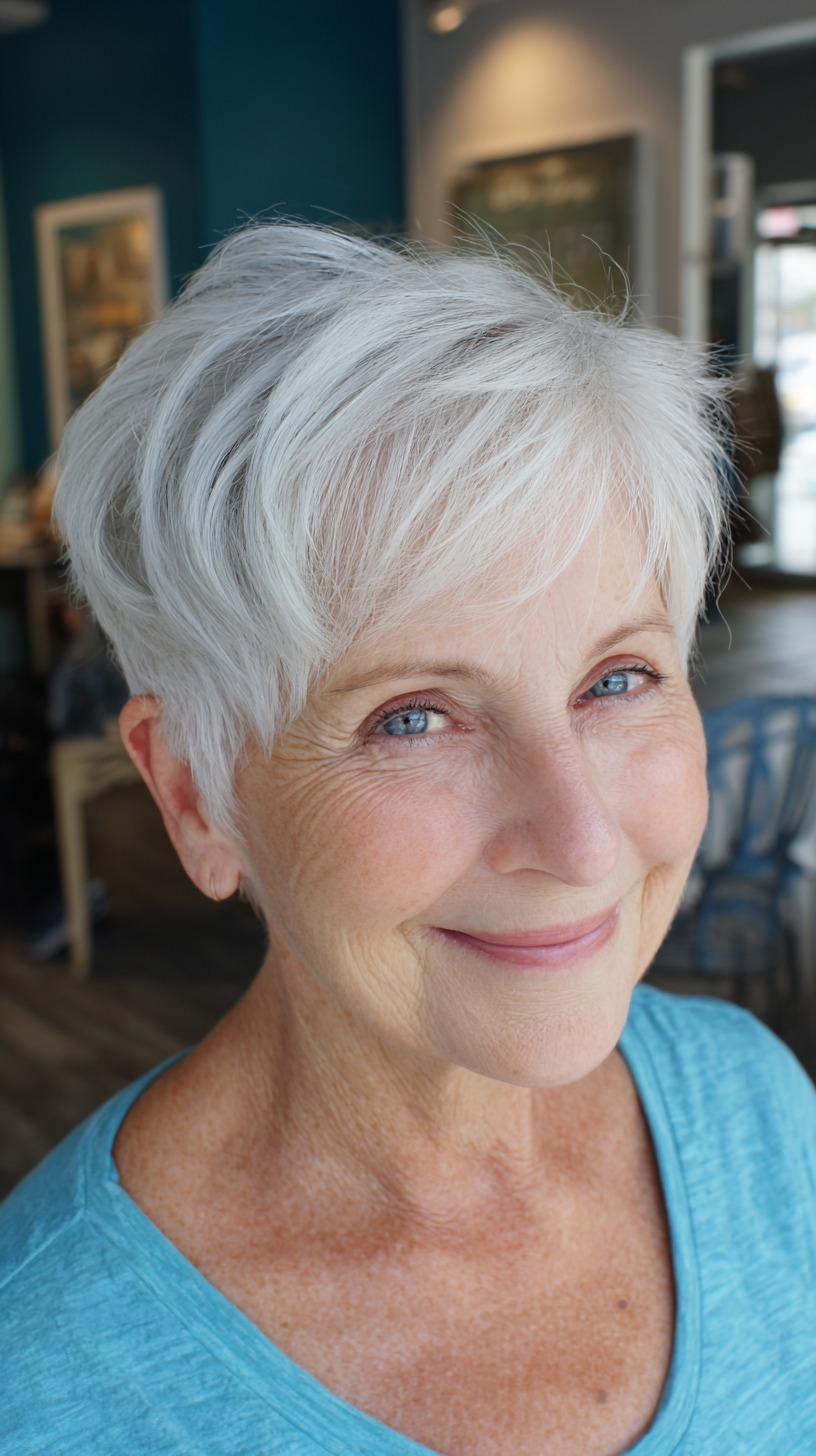 Volume & Style: 50 Pixie Cuts for Women Over 60 with Fine Hair