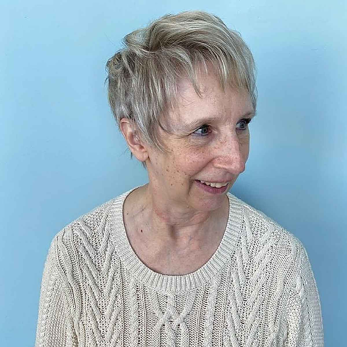 Volume & Style: 50 Pixie Cuts for Women Over 60 with Fine Hair