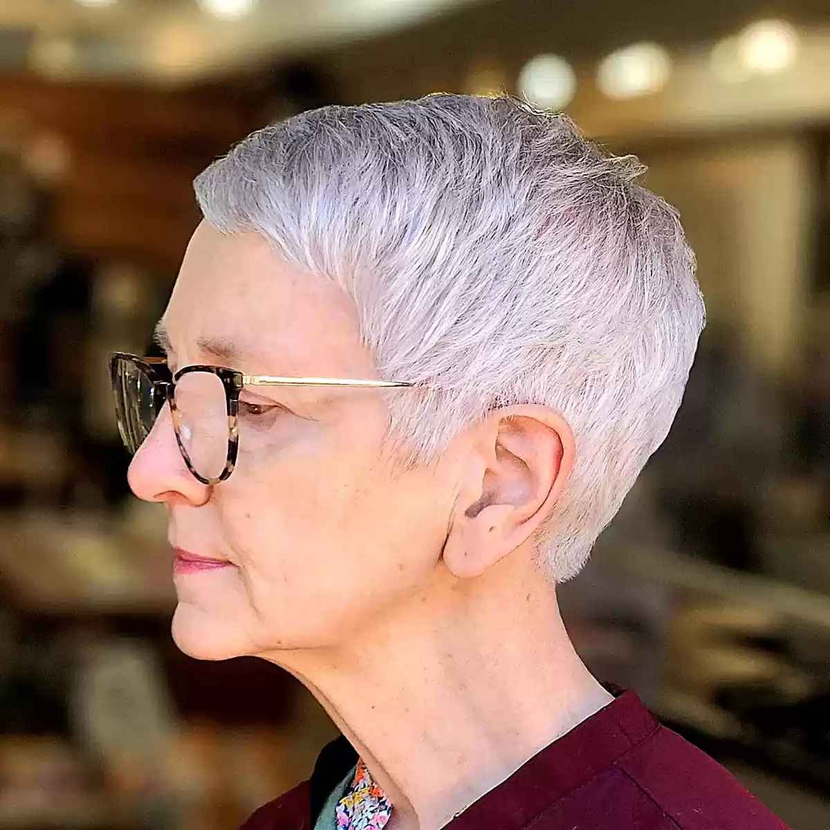 Stylish Pixie Cuts for Women Over 60 with Glasses | Hair Trends