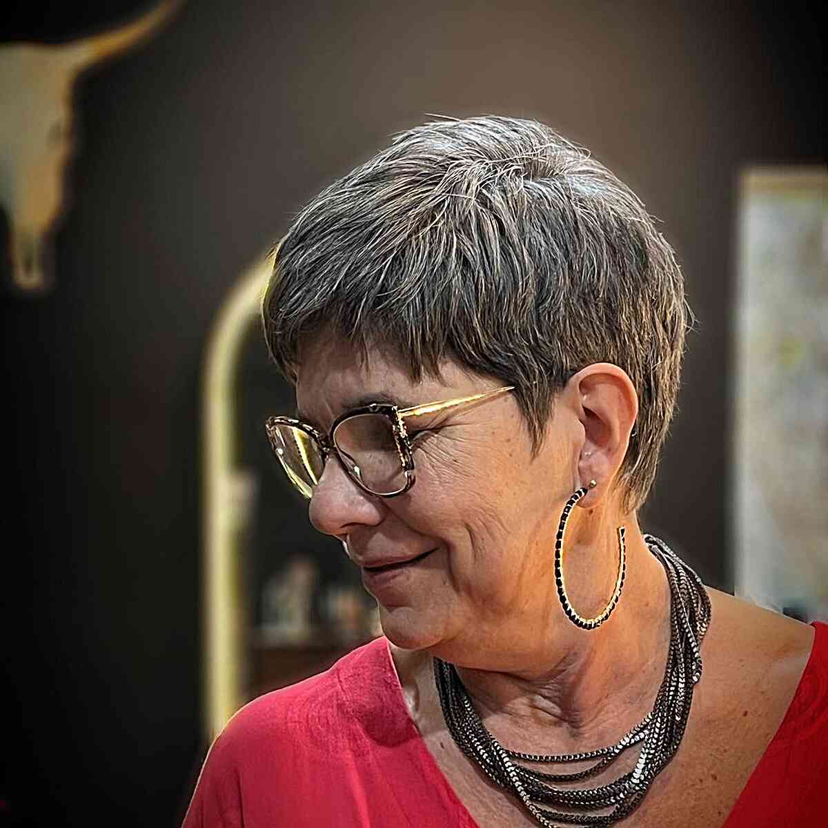 Stylish Pixie Cuts for Women Over 60 with Glasses | Hair Trends