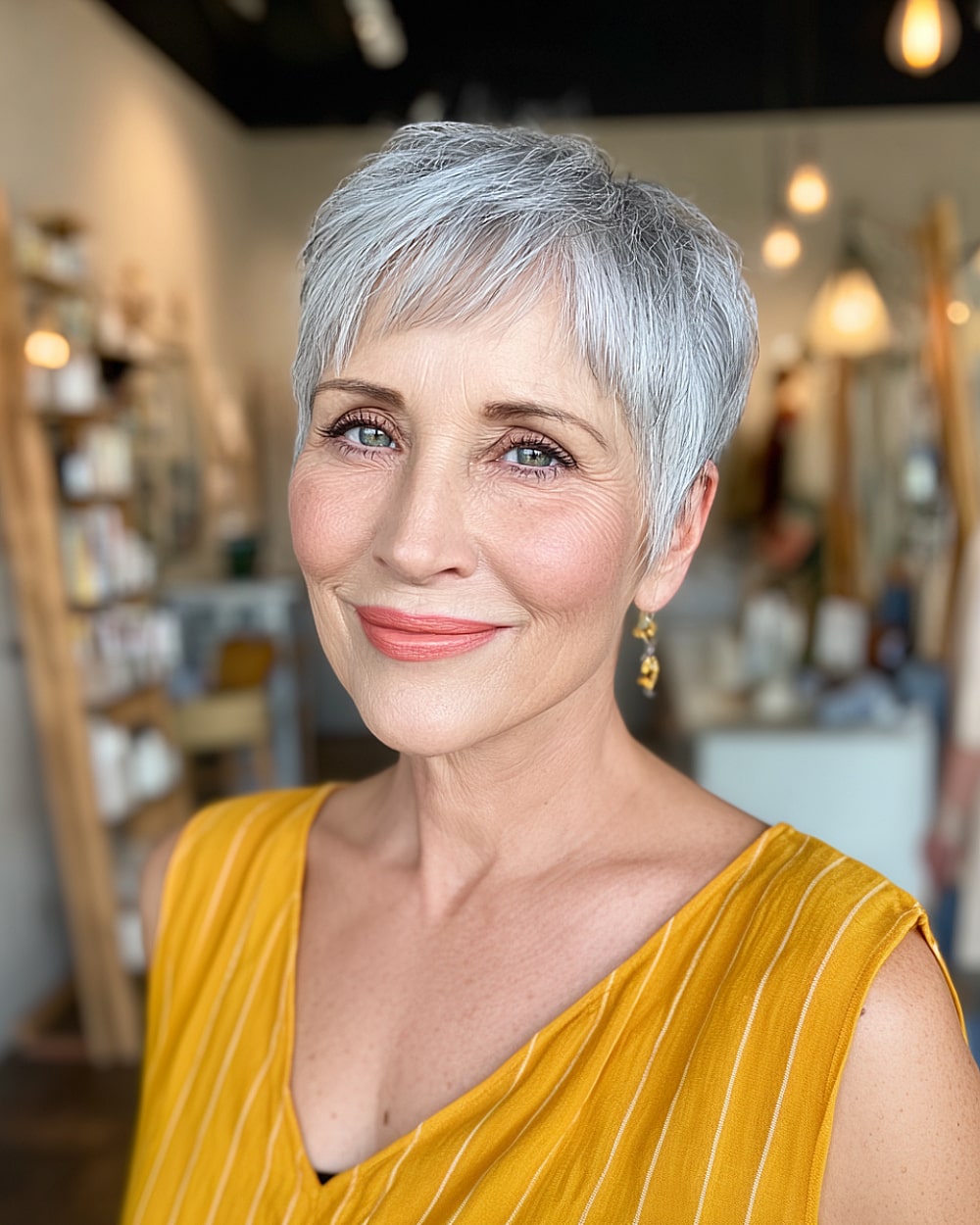 Best Short Haircuts with Bangs for Mature Women | [Year]