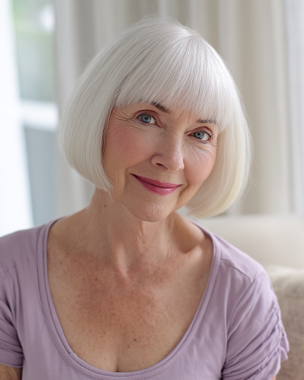 Best Short Haircuts with Bangs for Mature Women | [Year]