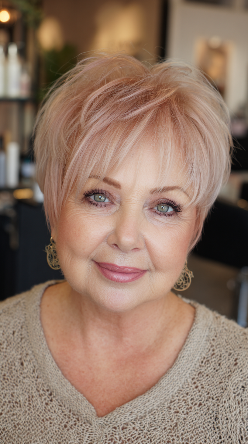 Best Short Haircuts for Round Faces Over 60: Expert Styles & Tips