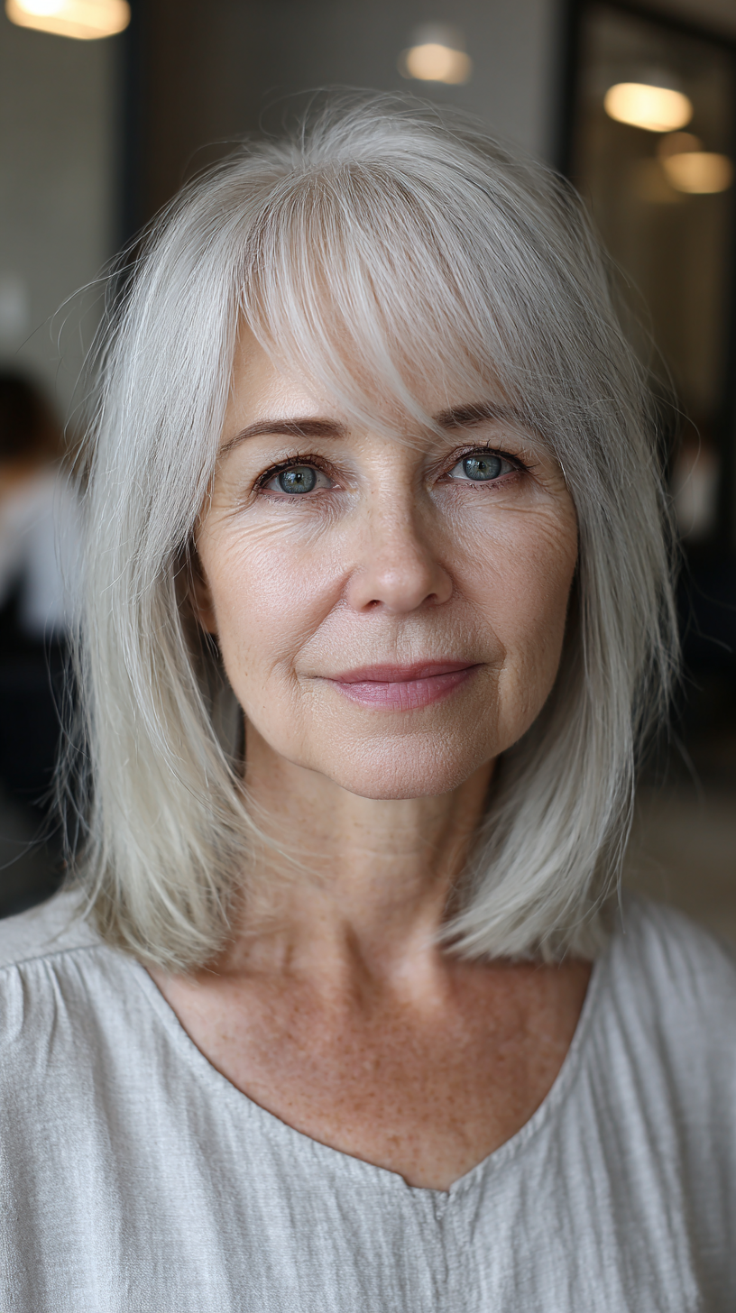 Best Shoulder-Length Hairstyles for Women Over 70: Stylish & Modern