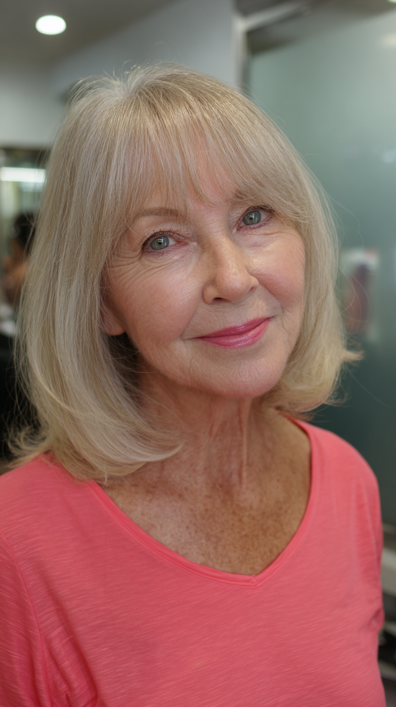 Best Shoulder-Length Hairstyles for Women Over 70: Stylish & Modern