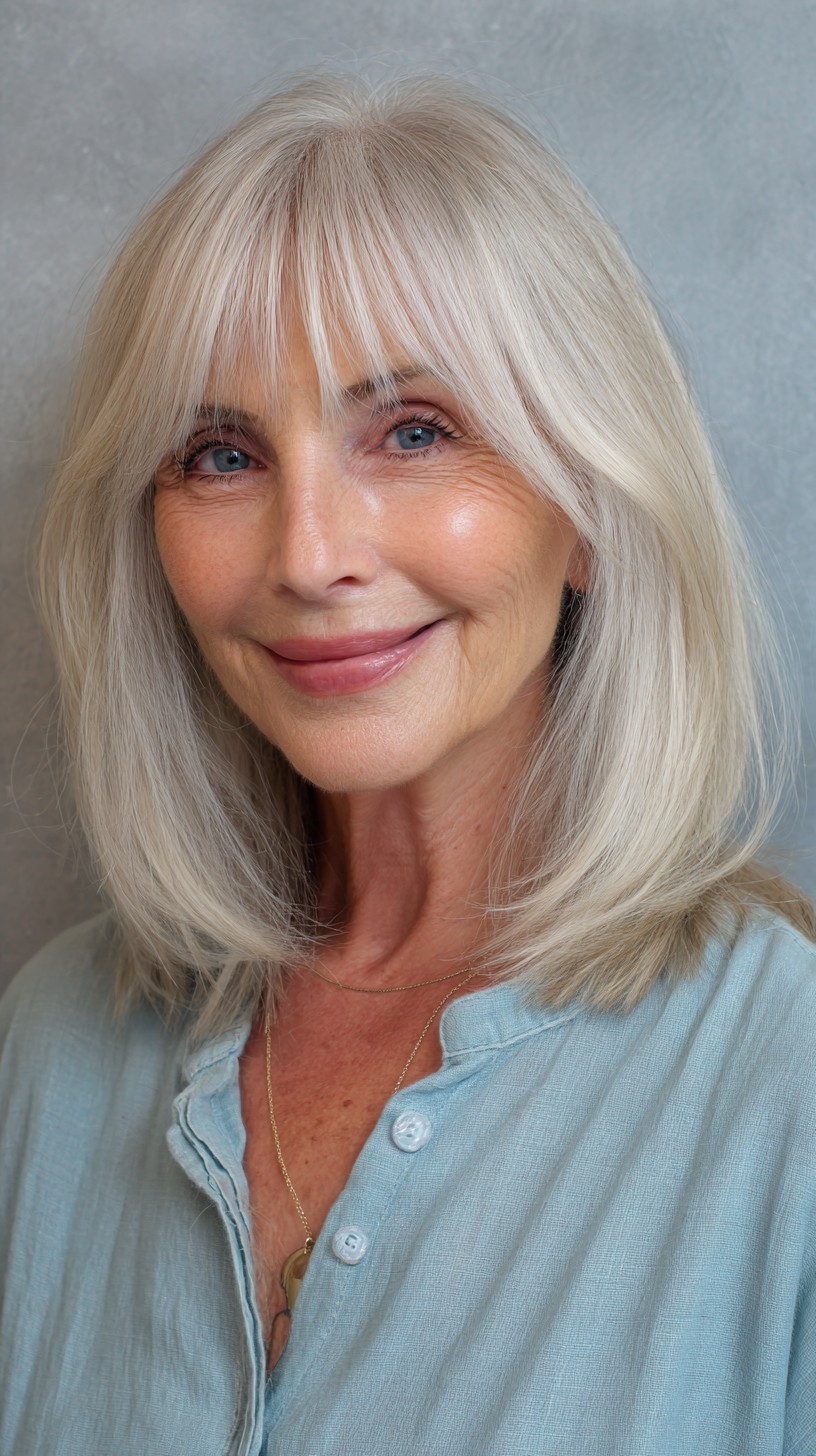 Best Curtain Bangs for Medium Hair Over 60: Soft & Stylish Looks