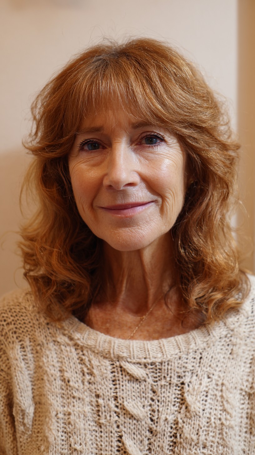 Best Curtain Bangs for Medium Hair Over 60: Soft & Stylish Looks