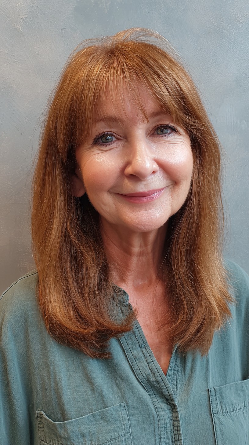 Best Curtain Bangs for Medium Hair Over 60: Soft & Stylish Looks