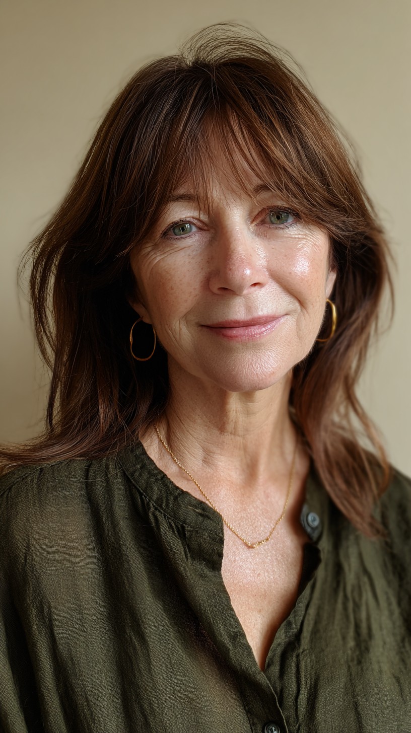 Best Curtain Bangs for Medium Hair Over 60: Soft & Stylish Looks