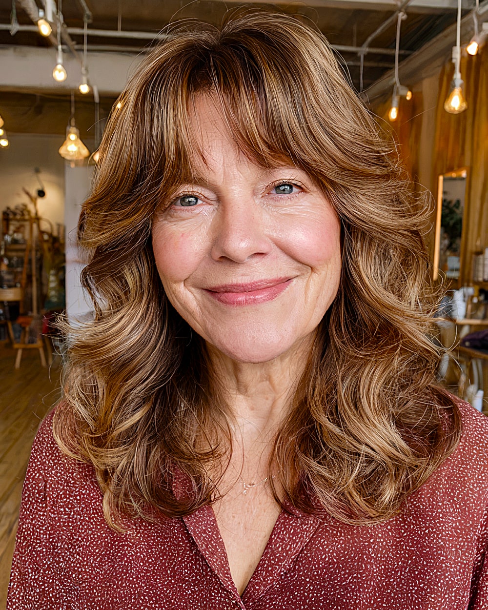 Best Curtain Bangs for Medium Hair Over 60: Soft & Stylish Looks