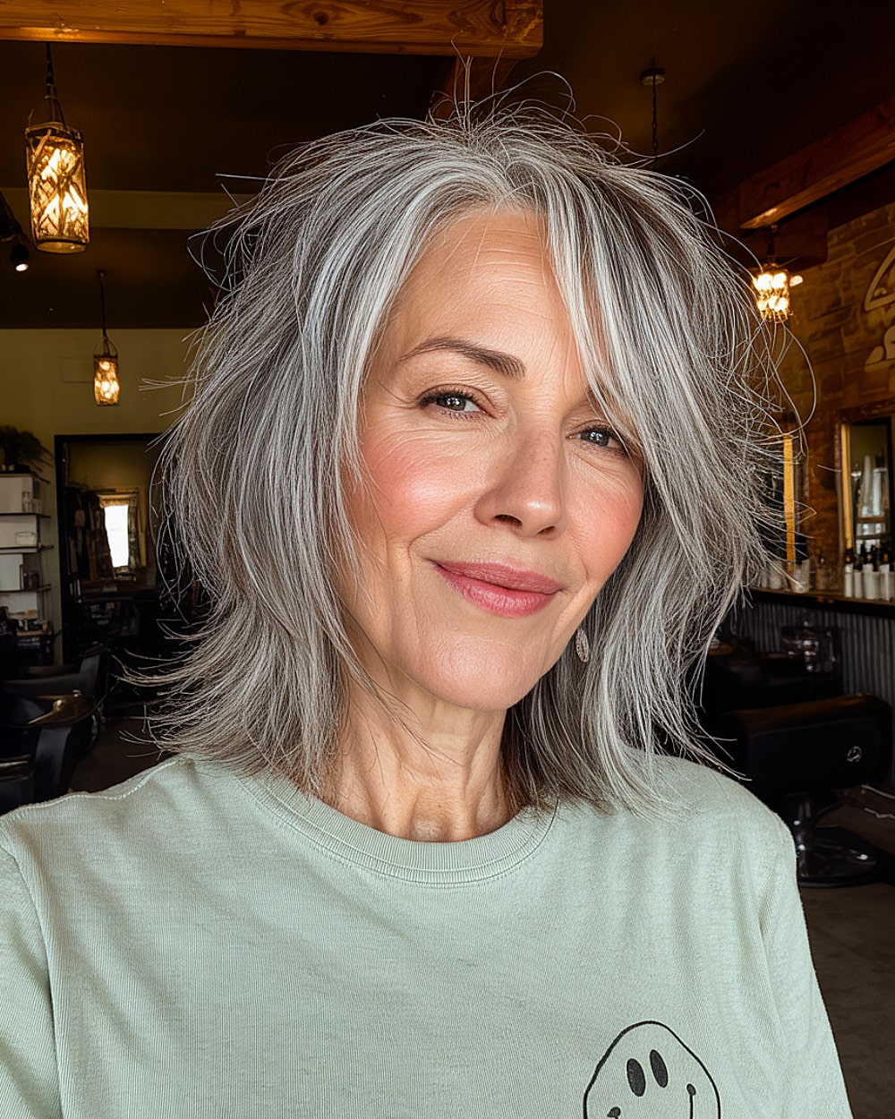 Shoulder Length Haircuts for Grey Hair: 22 Stylish Ideas