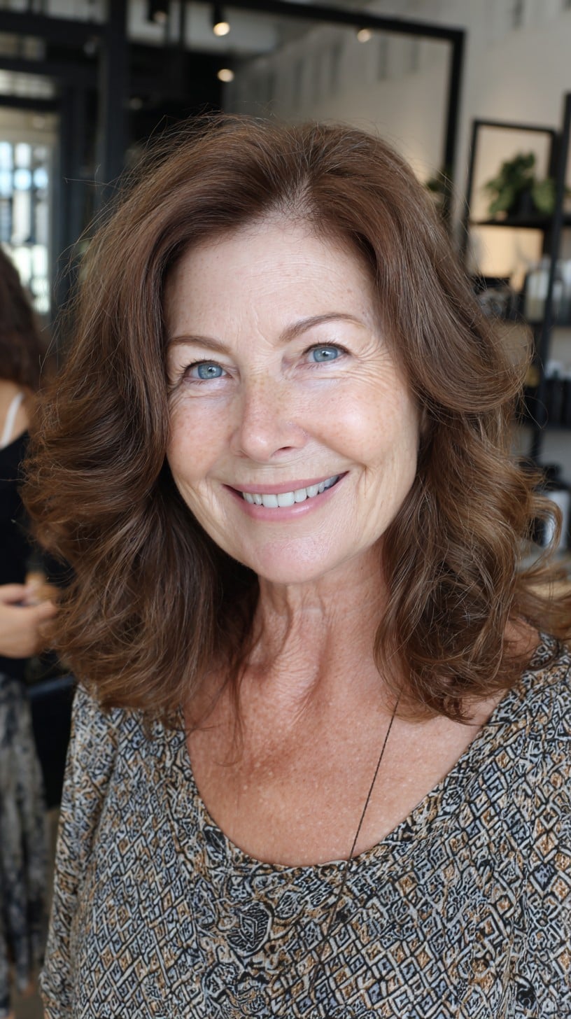 Best Medium-Length Layered Haircuts for Women Over 60