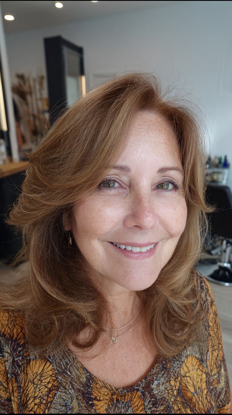 Best Medium-Length Layered Haircuts for Women Over 60