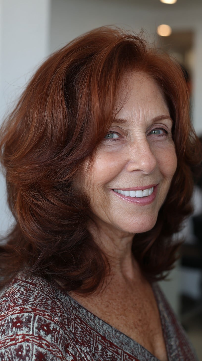Best Medium-Length Layered Haircuts for Women Over 60