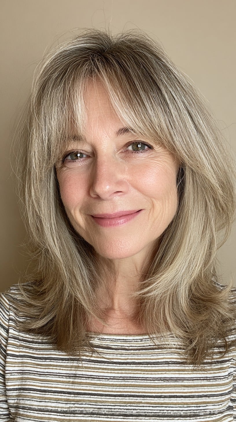 Best Medium-Length Layered Haircuts for Women Over 60