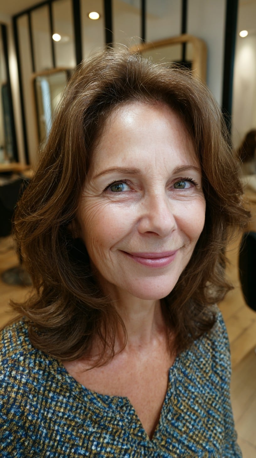 Best Medium-Length Layered Haircuts for Women Over 60