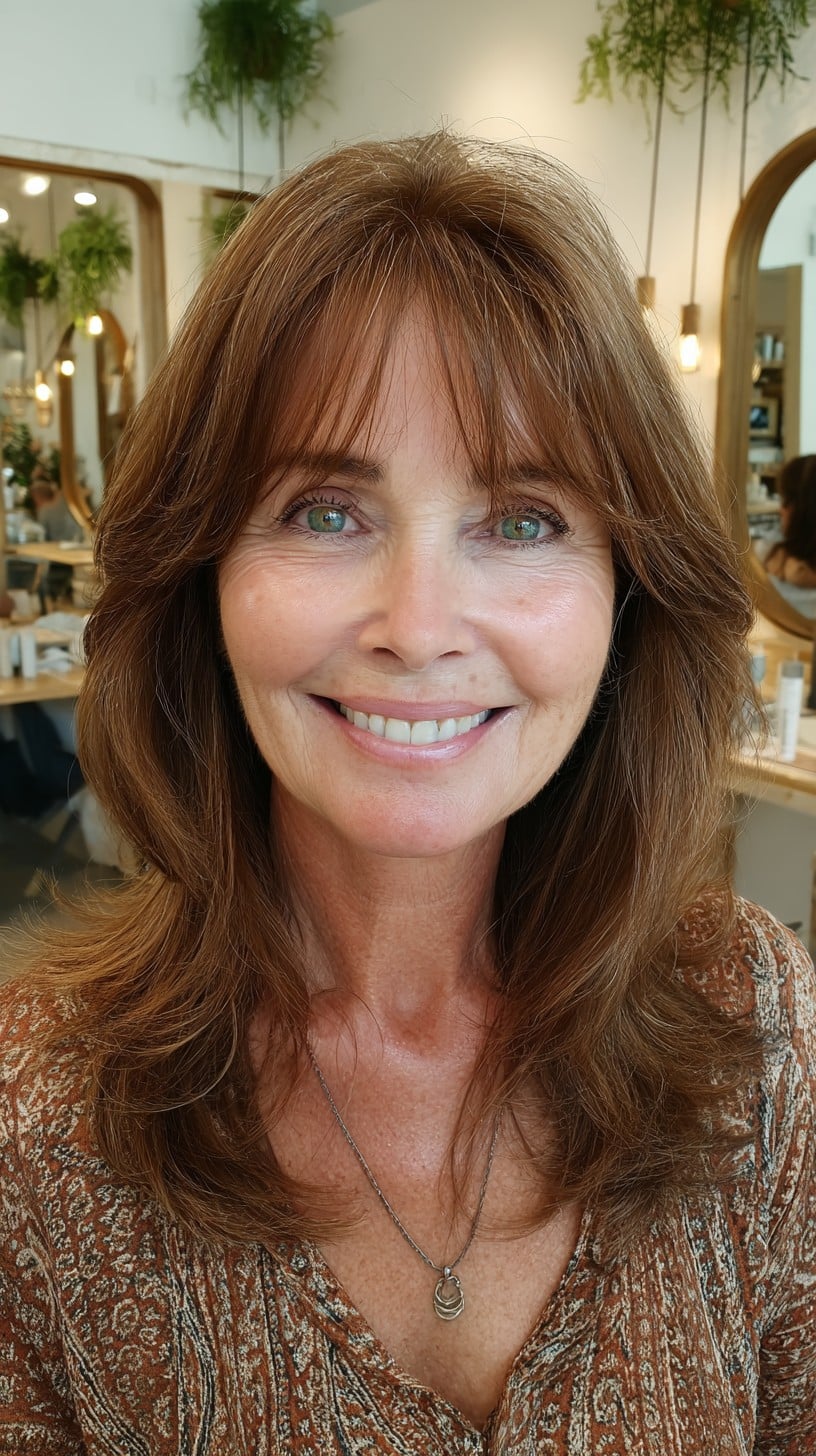 Best Medium-Length Layered Haircuts for Women Over 60