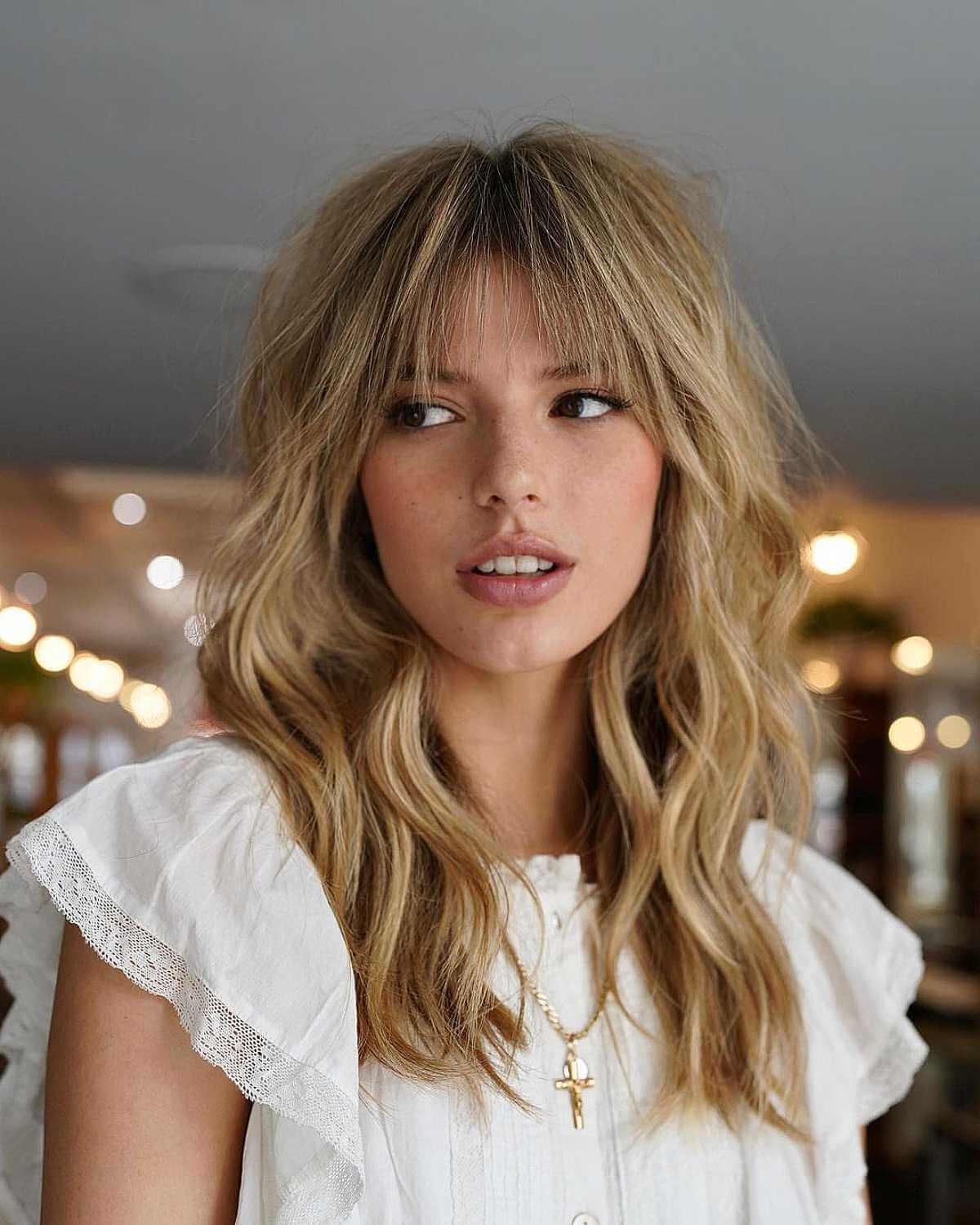 Shoulder-Length Layered Hair with Bangs: 48 Stylish Ideas