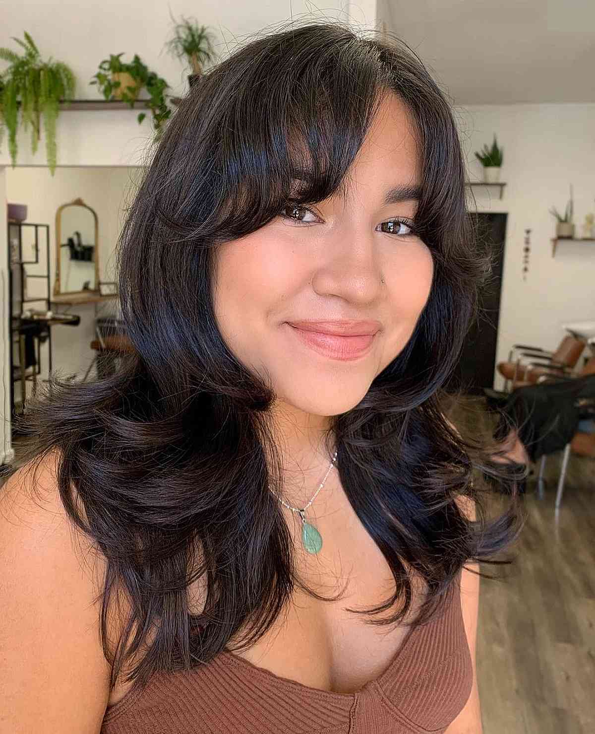 Shoulder-Length Layered Hair with Bangs: 48 Stylish Ideas