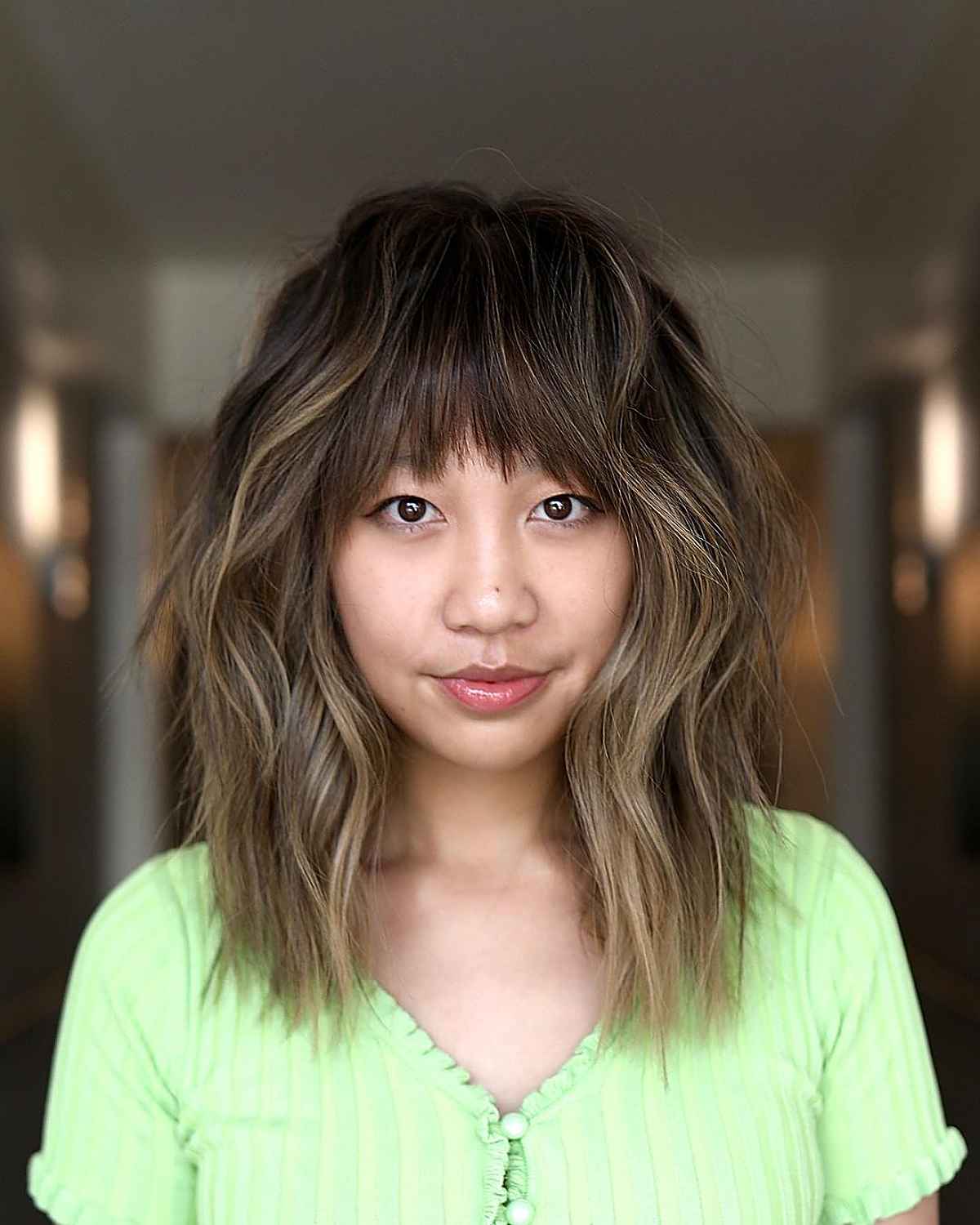 Shoulder-Length Layered Hair with Bangs: 48 Stylish Ideas