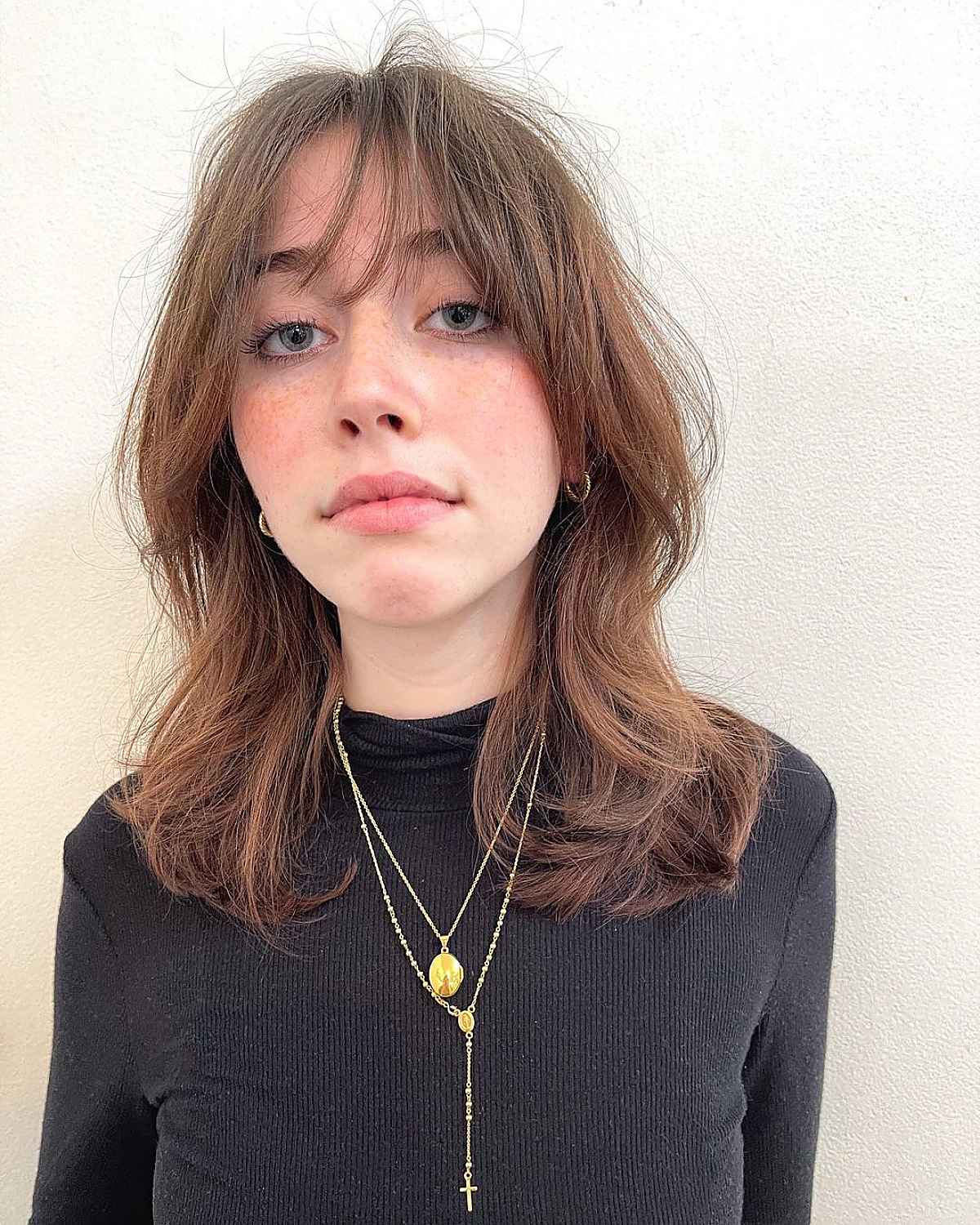 Shoulder-Length Layered Hair with Bangs: 48 Stylish Ideas