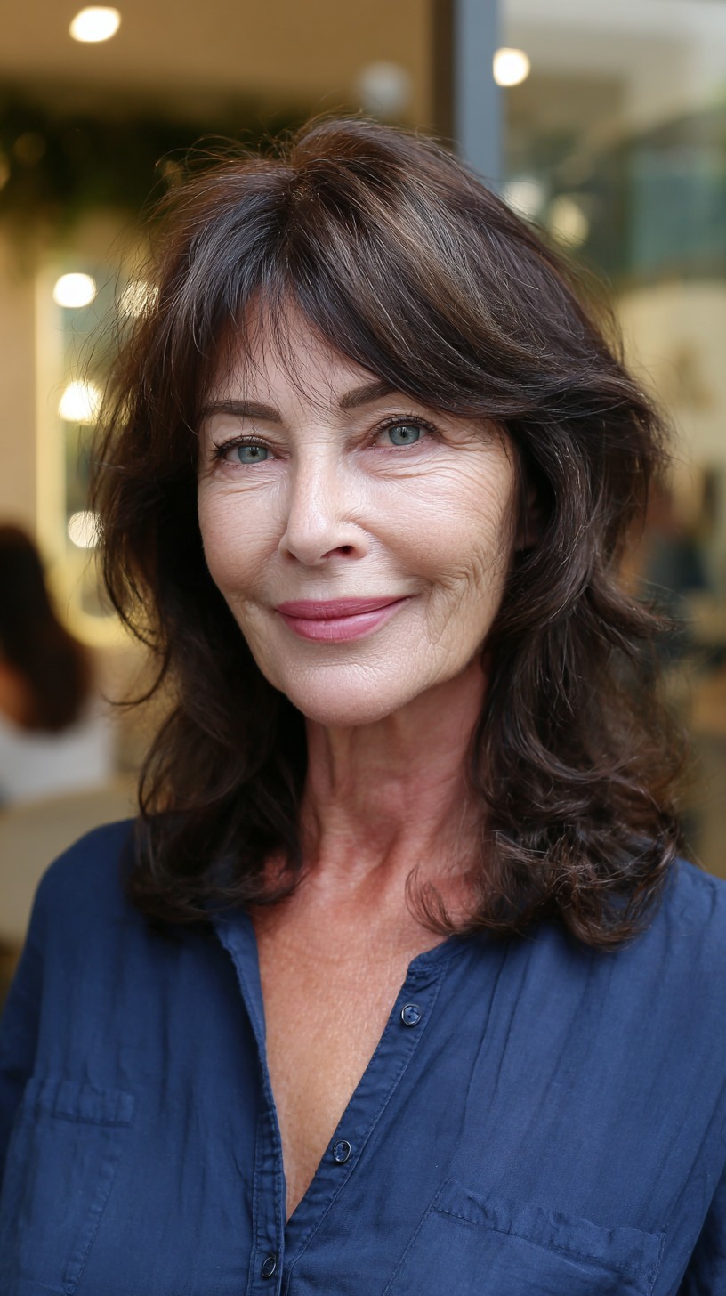 Stylish Medium Shaggy Hairstyles for Women Over 60 | [Your Brand]