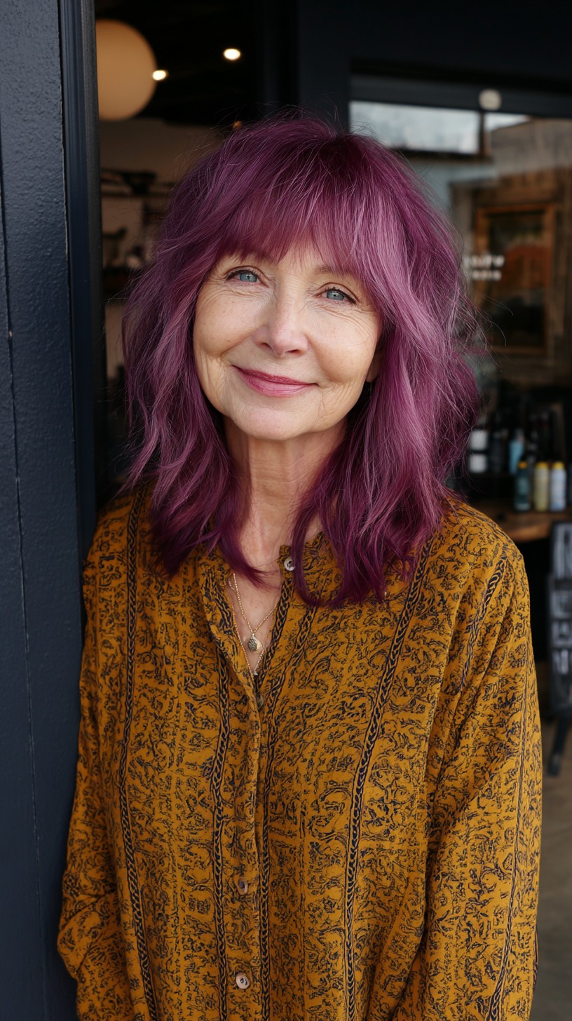 Stylish Medium Shaggy Hairstyles for Women Over 60 | [Your Brand]