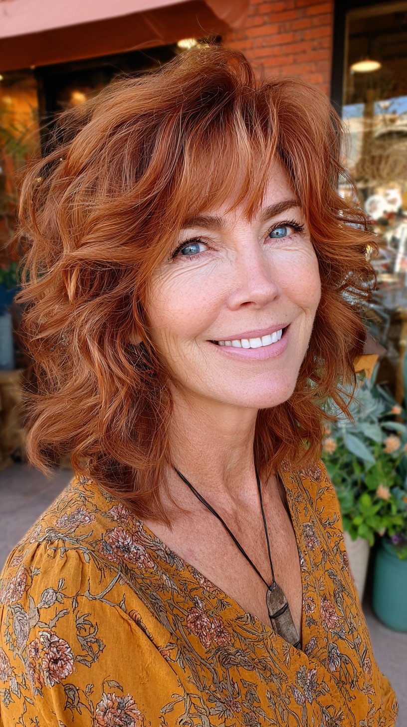 Stylish Medium Shaggy Hairstyles for Women Over 60 | [Your Brand]