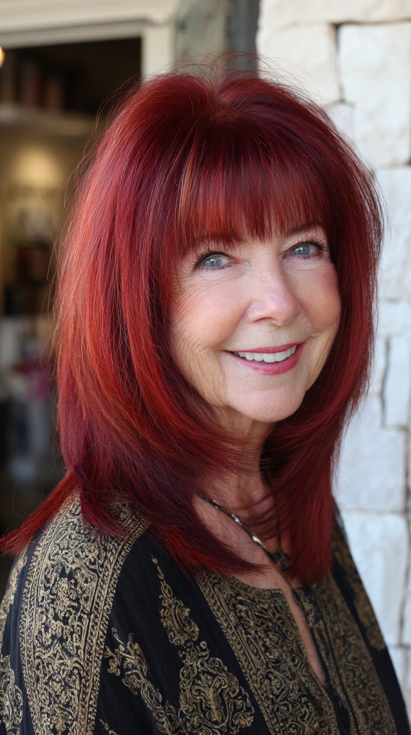 Stylish Medium Shaggy Hairstyles for Women Over 60 | [Your Brand]