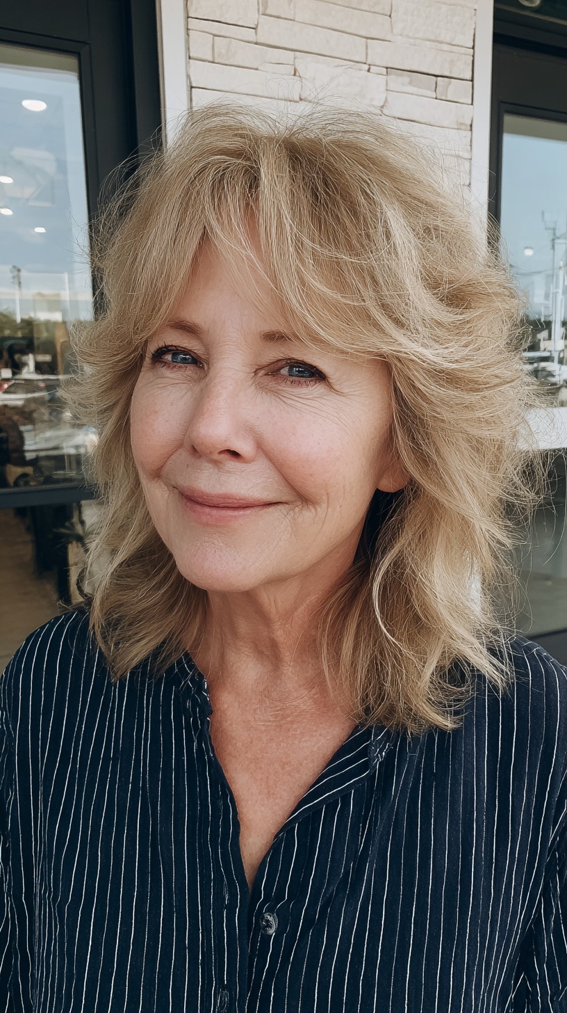 Stylish Medium Shaggy Hairstyles for Women Over 60 | [Your Brand]