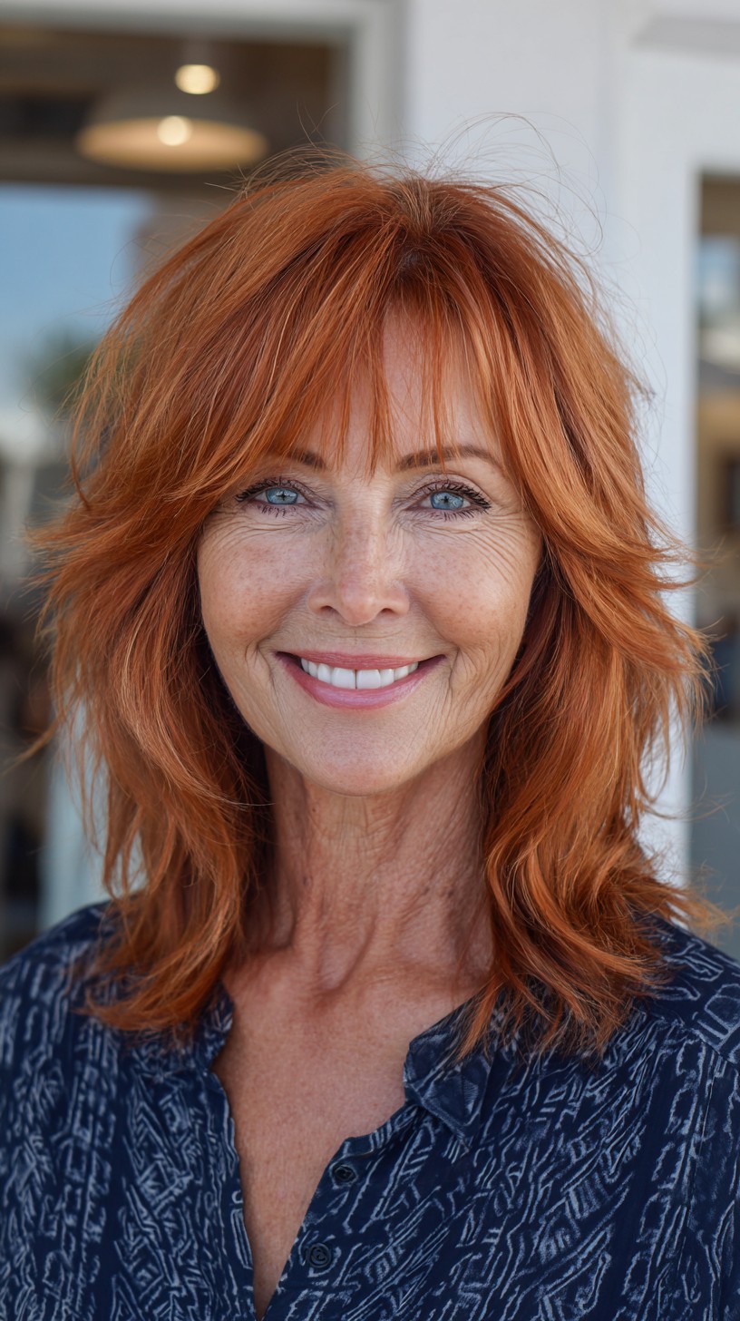 Stylish Medium Shaggy Hairstyles for Women Over 60 | [Your Brand]