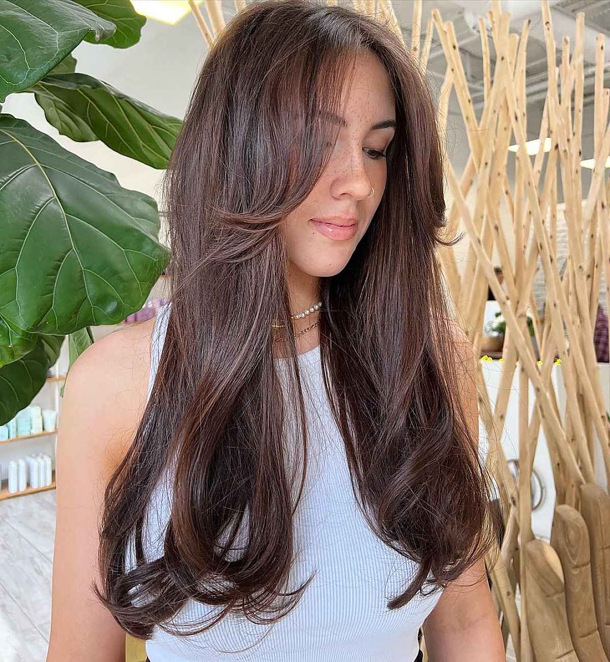 Long Hair with Curtain Bangs: 34 Stylish Ideas & Styling Tips