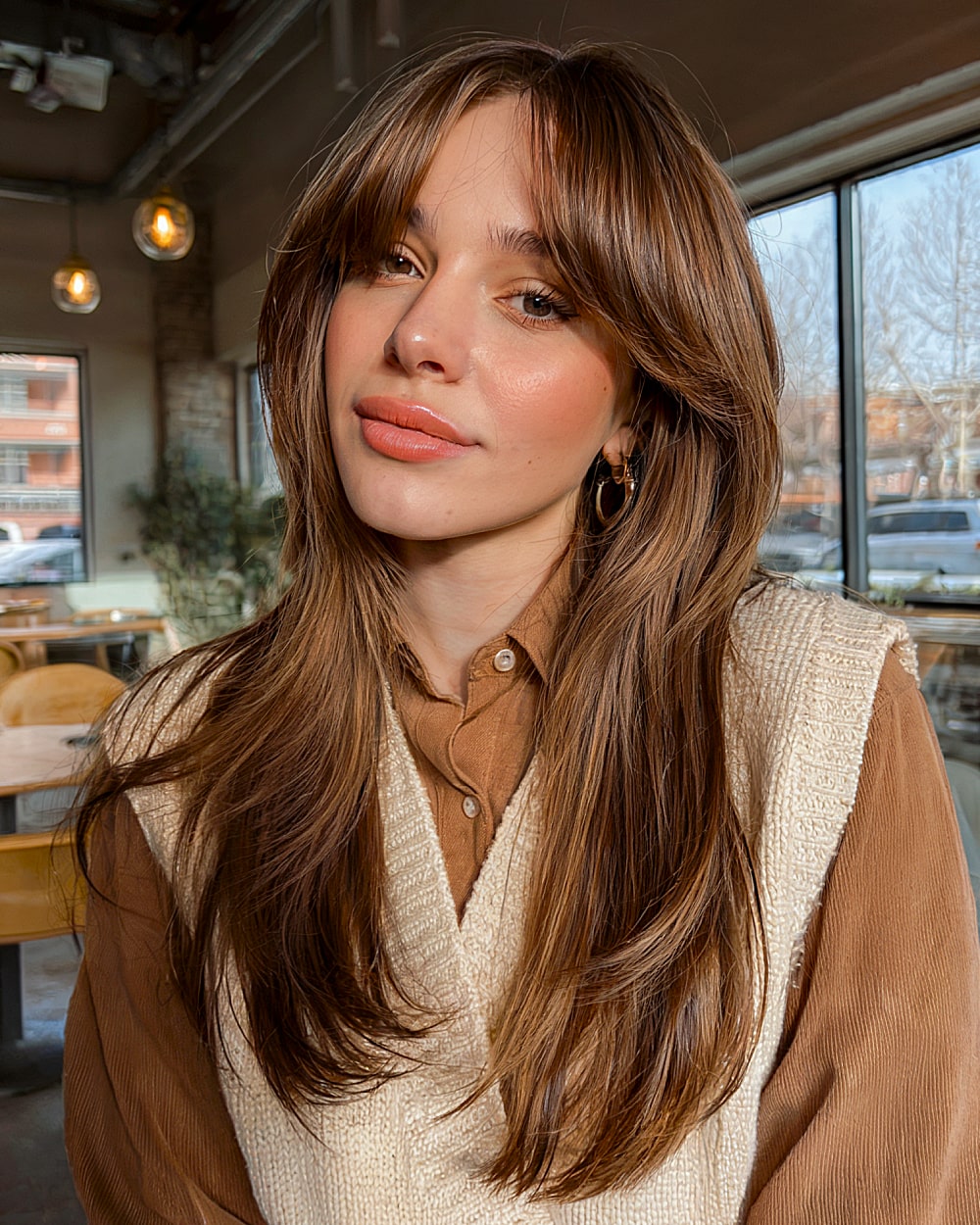 42 Stunning Hairstyles for Long Straight Hair with Curtain Bangs