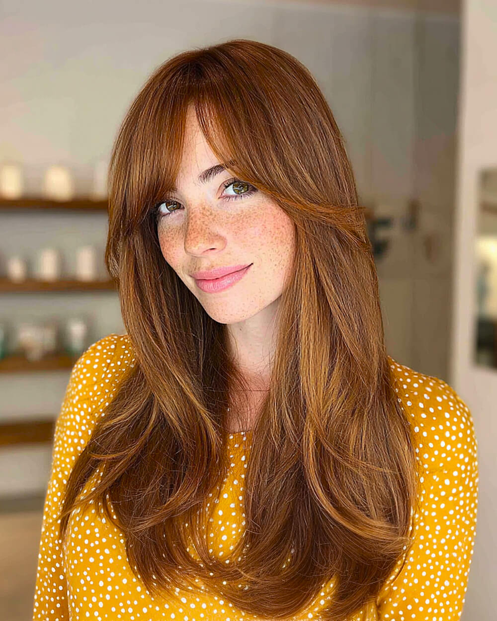 42 Stunning Hairstyles for Long Straight Hair with Curtain Bangs