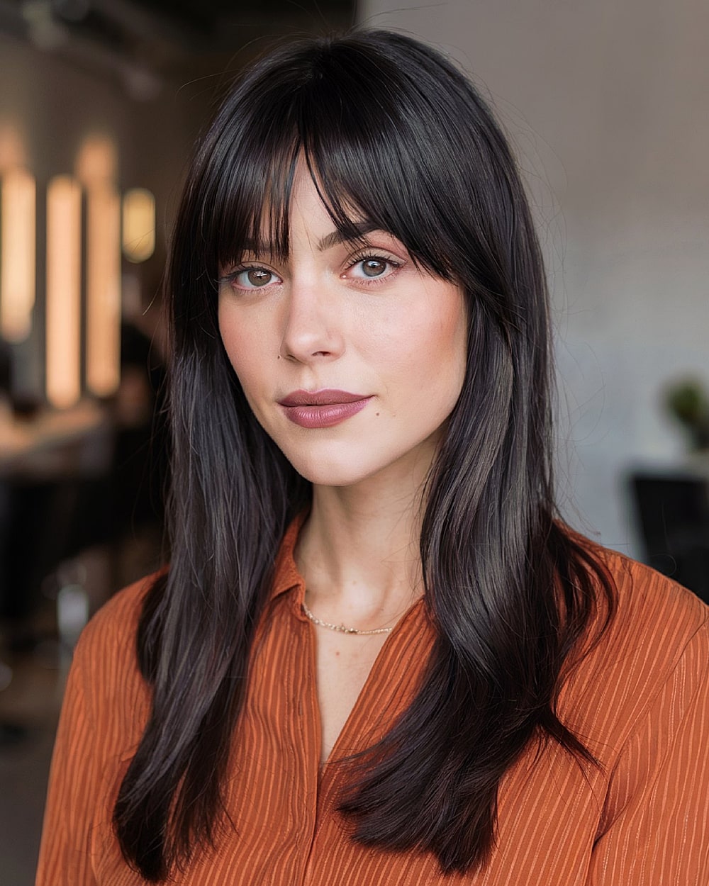 42 Stunning Hairstyles for Long Straight Hair with Curtain Bangs