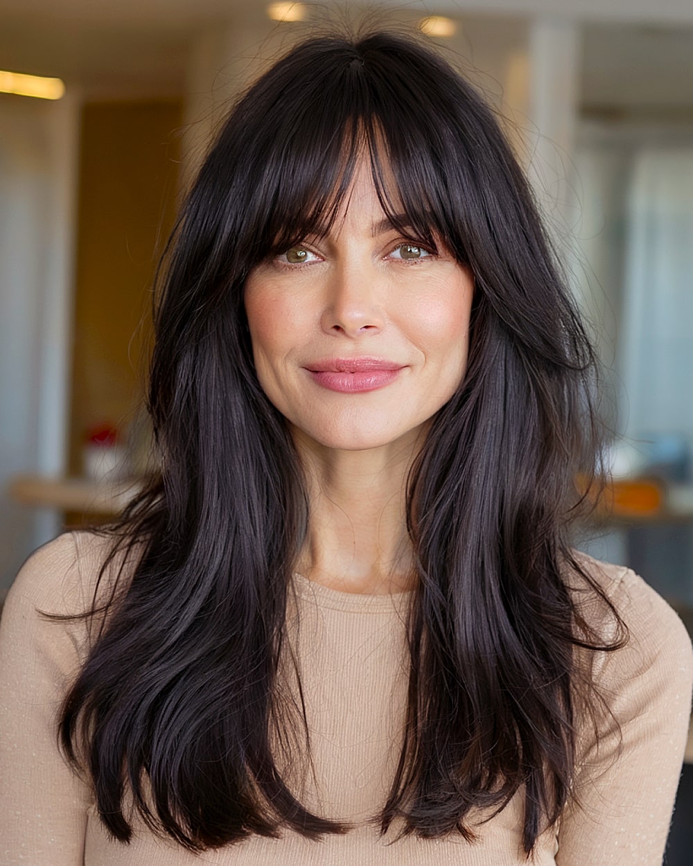 42 Stunning Hairstyles for Long Straight Hair with Curtain Bangs