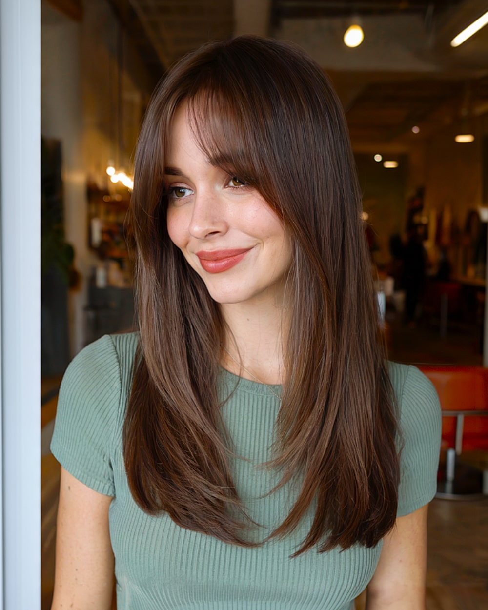 42 Stunning Hairstyles for Long Straight Hair with Curtain Bangs