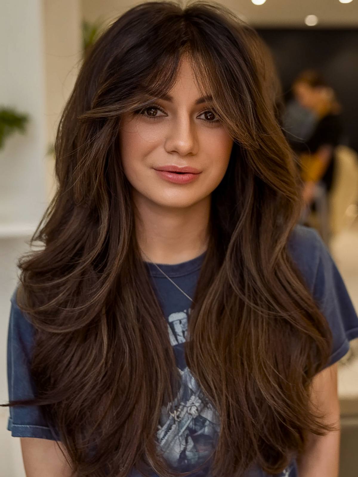 42 Stunning Hairstyles for Long Straight Hair with Curtain Bangs