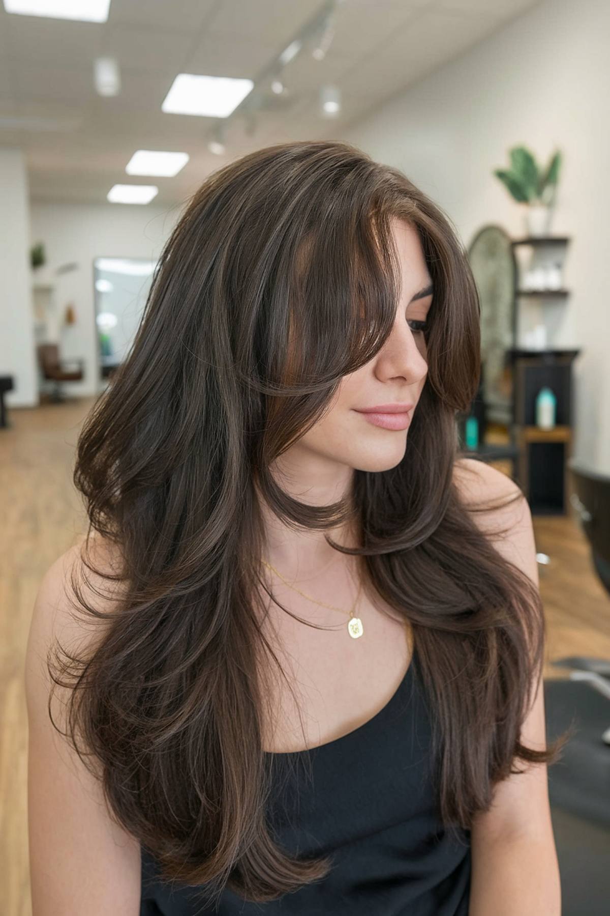 42 Stunning Hairstyles for Long Straight Hair with Curtain Bangs