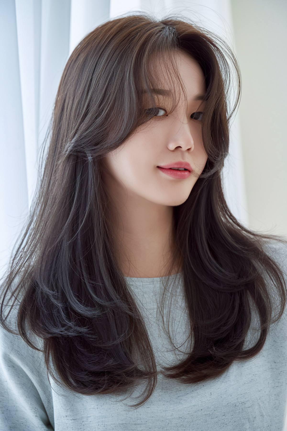 42 Stunning Hairstyles for Long Straight Hair with Curtain Bangs