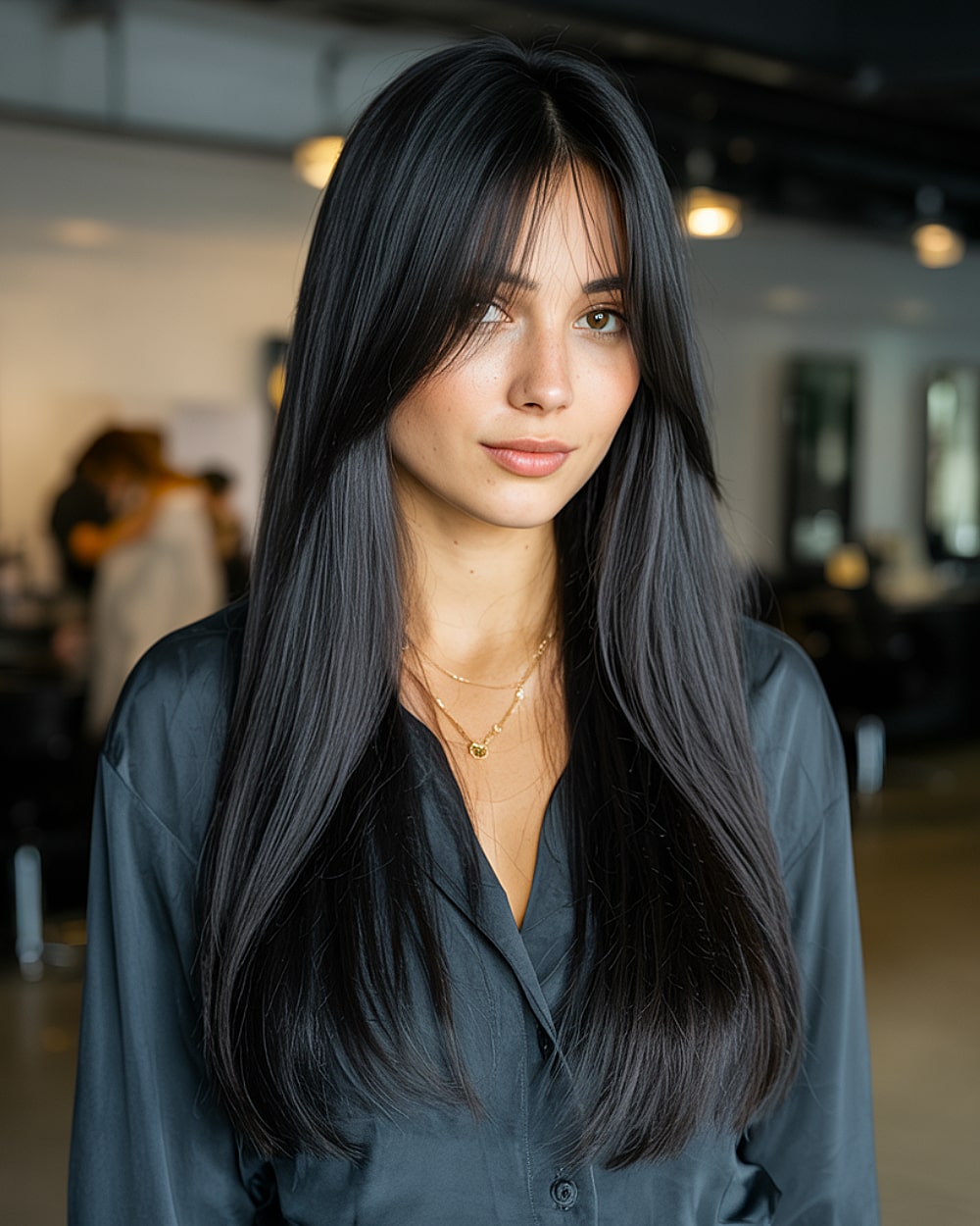 42 Stunning Hairstyles for Long Straight Hair with Curtain Bangs