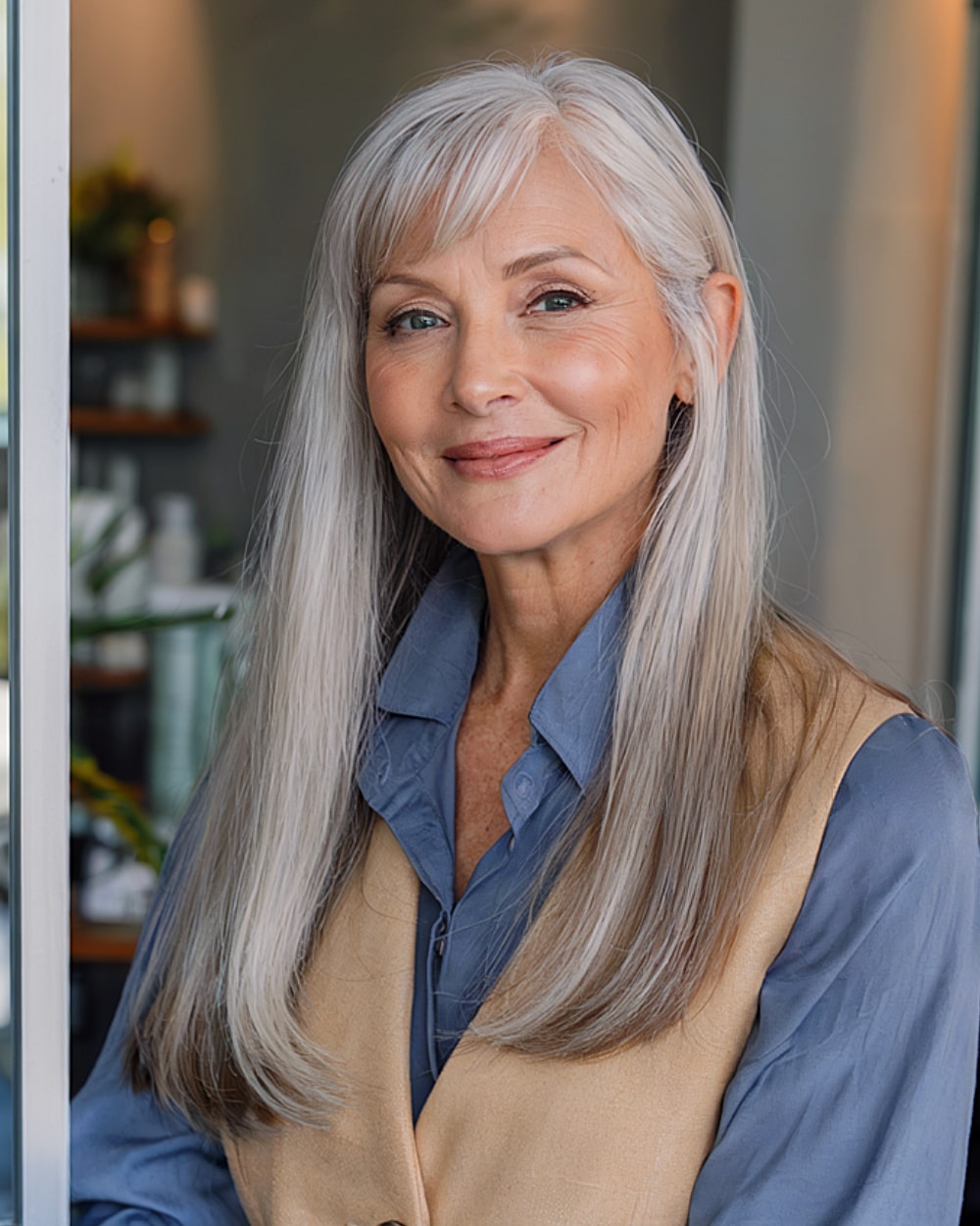 Elegant Long Straight Hairstyles for Women Over 60 | Expert Tips