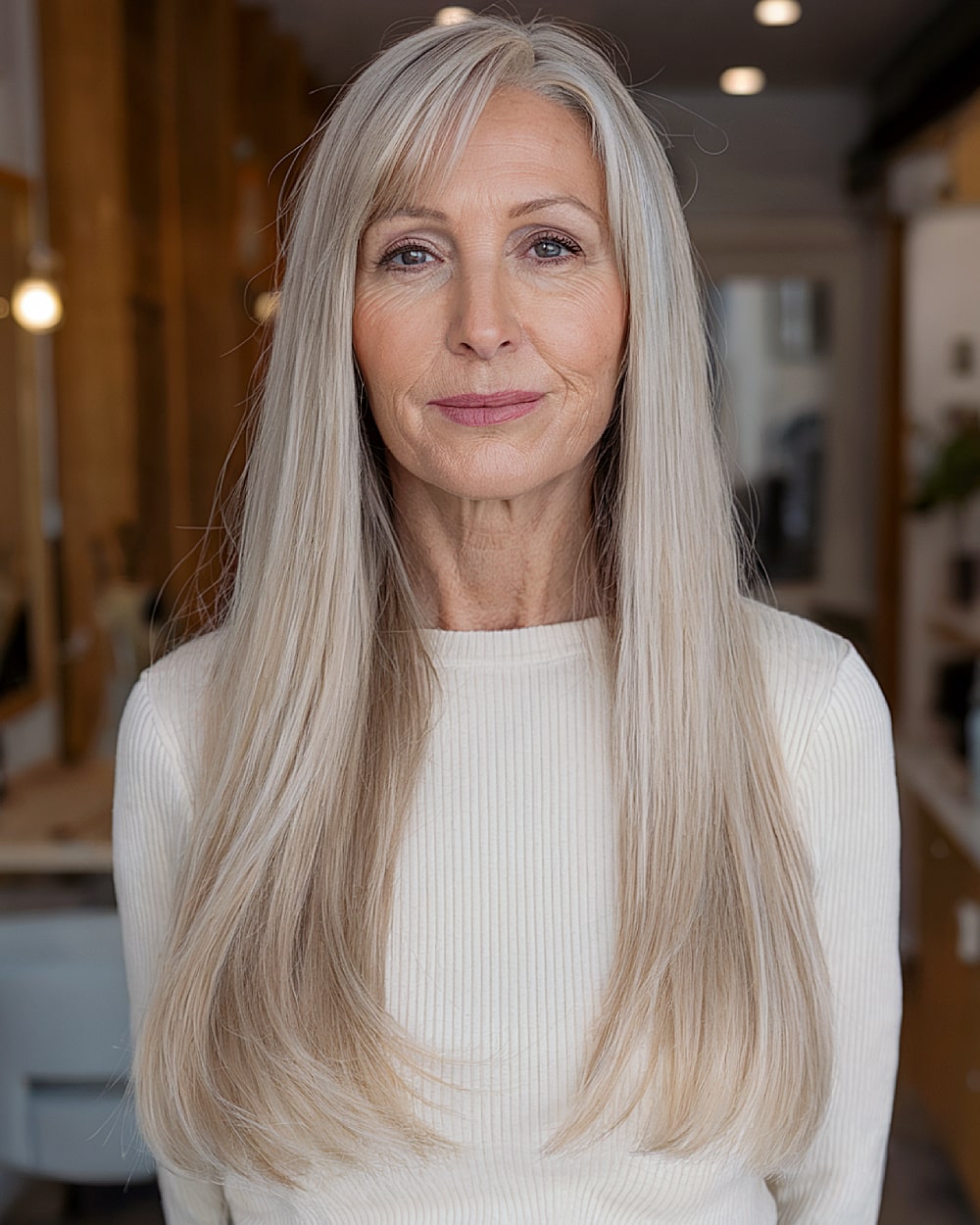 Elegant Long Straight Hairstyles for Women Over 60 | Expert Tips
