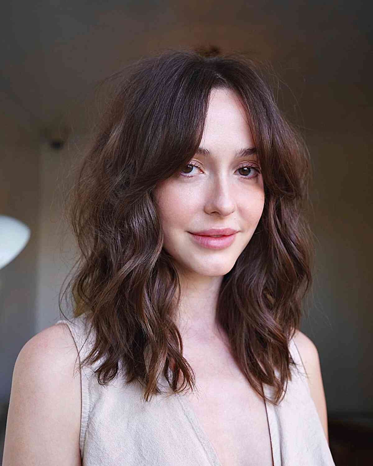 Curtain Bangs & Wavy Hair: 29 Styling Ideas & Expert Tips